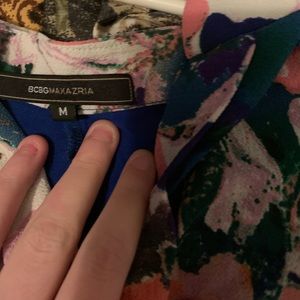 Pretty Floral Blue Backed Shirt